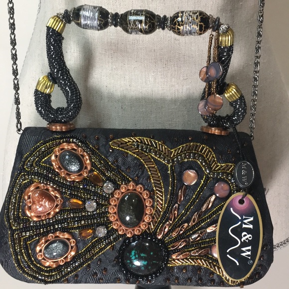 Handbags - VINTAGE Style Beaded Purse Shoulder or Carry